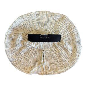 Rachel Zoe 45" Knitted Ivory Christmas Tree Skirt With Faux Fur Lining Boho